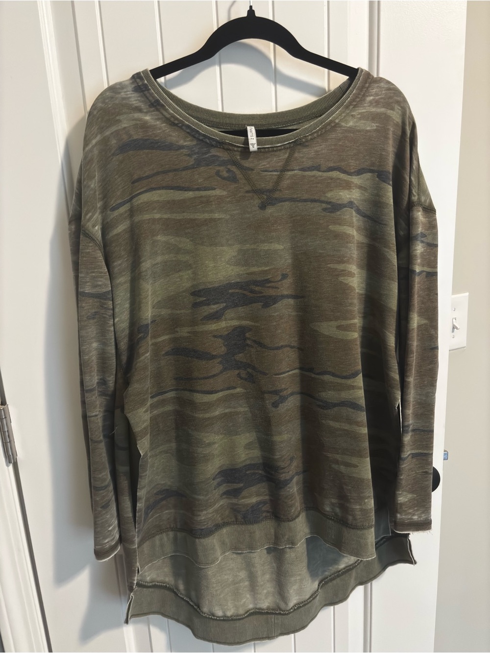 Z Supply Olive Camo Long Sleeve Pullover